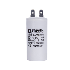 Capacitor Permanente 12UF 450V Termoplástico CBB60  - Friven