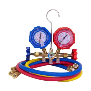 Conjunto Manifold  R-22 R-407C R-410A , com Mangueiras 90cm  - Friven