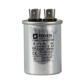 Capacitor Permanente 4UF 440V Alumínio CBB65  - Friven
