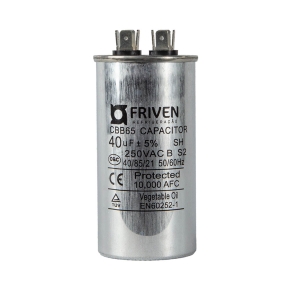 Capacitor Permanente 40UF 250V Alumínio CBB65  - Friven