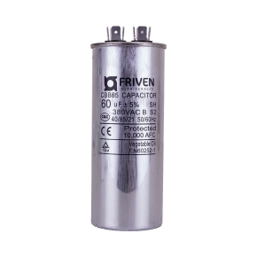 Capacitor Permanente  60UF 380V Alumínio CBB65  - Friven