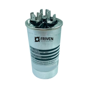 Capacitor Duplo 35 + 1,5 UF 380V Alumínio CBB65  - Friven