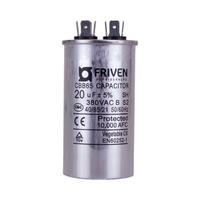 Capacitor Permanente  20UF 380V Alumínio CBB65  - Friven