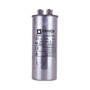 Capacitor Permanente  50UF 380V Alumínio CBB65  - Friven