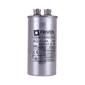 Capacitor Permanente 40UF 440V Alumínio CBB65  - Friven