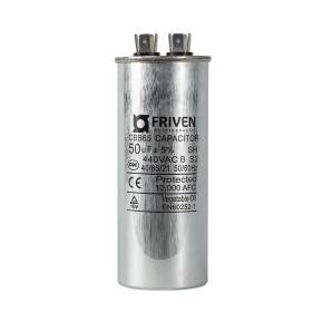 Capacitor Permanente 50UF 440V Alumínio CBB65  - Friven