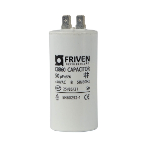 Capacitor Permanente 50UF 440V Termoplástico CBB60  - Friven