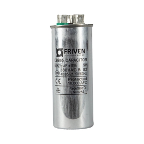 Capacitor Duplo 60UF + 2,5UF 380v Alumínio CBB65  - Friven