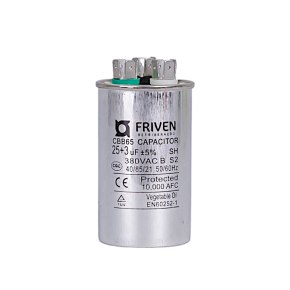 Capacitor Duplo 25 + 3UF 380V Alumínio CBB65  - Friven