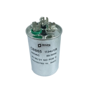 Capacitor Duplo 17,5 + 4 UF 440V Aluminio Alumínio CBB65  - Friven