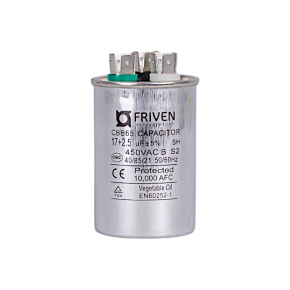 Capacitor Duplo 17 + 2,5UF 450 V Alumínio CBB65  - Friven