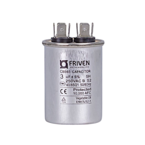 Capacitor Permanente 3UF 250V Alumínio CBB65  - Friven
