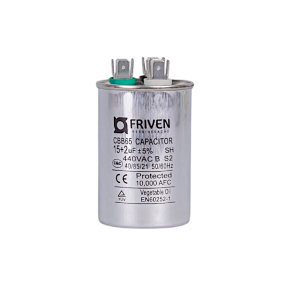 Capacitor Duplo 15 + 2UF 440V Alumínio CBB65  - Friven