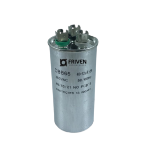 Capacitor Duplo 40 + 12 UF 380v Alumínio CBB65  - Friven