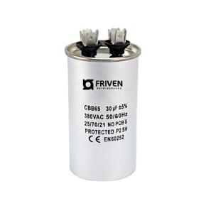Capacitor Permanente 30UF 380V Alumínio CBB65  - Friven