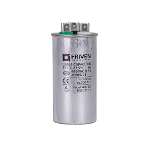 Capacitor Duplo 35 + 3 UF 440V Alumínio CBB65  - Friven