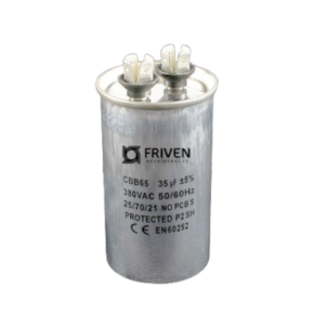 Capacitor Permanente  35UF 380VAlumínio CBB65 - Friven