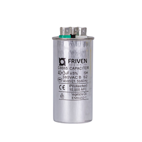 Capacitor Duplo 40 + 3 UF 380V Alumínio CBB65  - Friven