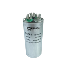Capacitor Duplo 30 + 15 UF 380V Alumínio CBB65  - Friven