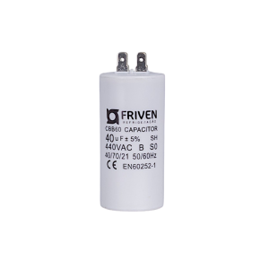 Capacitor Permanente 40UF 440V CBB60 p/ Compressor Rotativo - Friven
