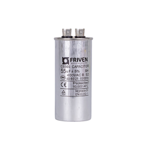 Capacitor Permanente 55UF 400 V Alumínio CBB65  - Friven