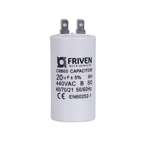 Capacitor Permanente 20UF 440V Termoplástico CBB60  - Friven