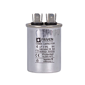 Capacitor Permanente 4UF 380V Alumínio CBB65 - Friven