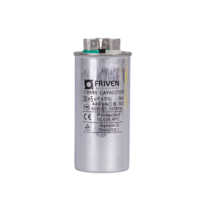 Capacitor Duplo 30 + 5 UF 440V Alumínio CBB65  - Friven