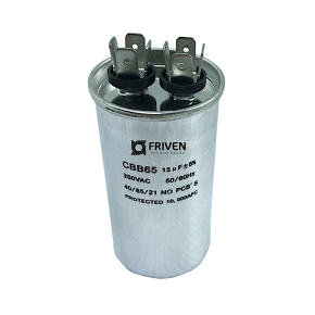 Capacitor Permanente  15UF 250V Alumínio CBB65  - Friven