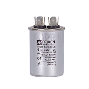Capacitor Permanente 4UF 250V Alumínio CBB65  - Friven