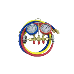 Conjunto Manifold Com Glicerina R-22 R-134a R-410A, com Mangueiras de 90cm - Friven