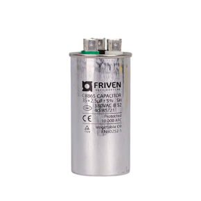 Capacitor Duplo 35 + 2,5UF 380V Alumínio CBB65  - Friven