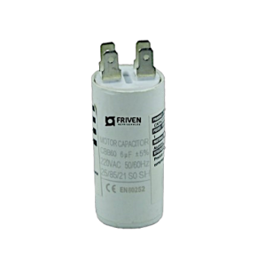 Capacitor Permanente 6UF 220V Termoplástico CBB60  - Friven