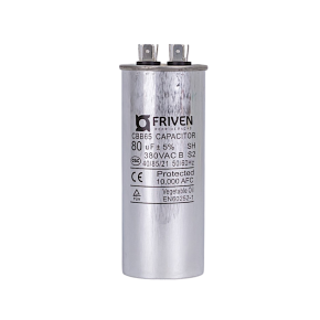 Capacitor Permanente  80UF 380V Alumínio CBB65  - Friven