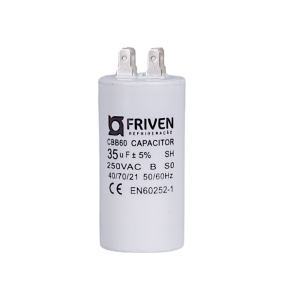 Capacitor Permanente 35UF 250V Termoplástico CBB60  - Friven