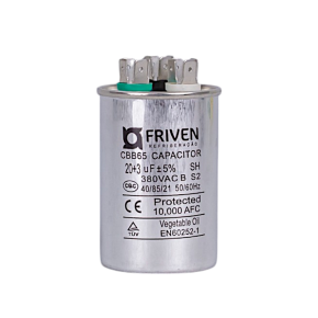 Capacitor Duplo 20UF + 3UF 380V CBB65  - Friven